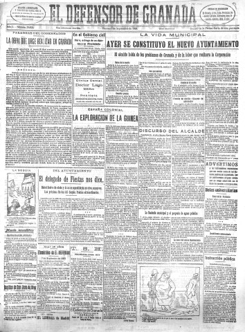 'El Defensor de Granada  : diario político independiente' - Año L Número 25874 Ed. Mañana - 1928 Septiembre 07