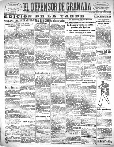 'El Defensor de Granada  : diario político independiente' - Año L Número 26193 Ed. Tarde - 1929 Marzo 08