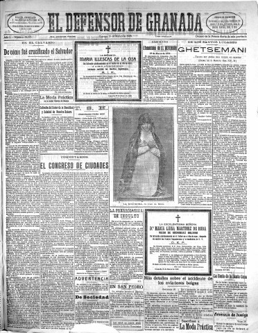 'El Defensor de Granada  : diario político independiente' - Año L Número 26228 Ed. Mañana - 1929 Marzo 29