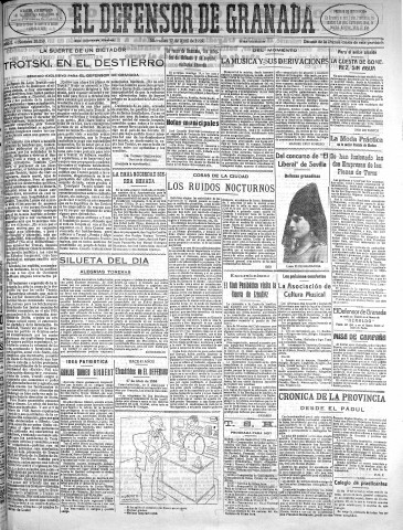 'El Defensor de Granada  : diario político independiente' - Año L Número 26259 Ed. Mañana - 1929 Abril 17