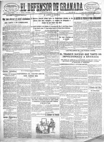 'El Defensor de Granada  : diario político independiente' - Año LI Número 26753 Ed. Mañana - 1930 Febrero 02