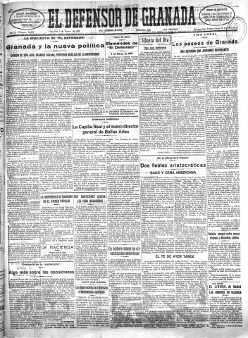 'El Defensor de Granada  : diario político independiente' - Año LI Número 26802 Ed. Mañana - 1930 Marzo 05