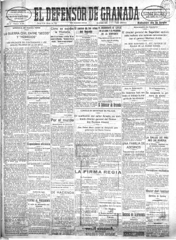 'El Defensor de Granada  : diario político independiente' - Año LI Número 26803 Ed. Tarde - 1930 Marzo 06