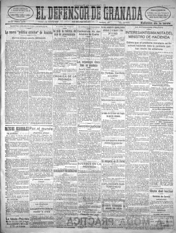 'El Defensor de Granada  : diario político independiente' - Año LI Número 26845 Ed. Tarde - 1930 Abril 04