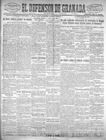 'El Defensor de Granada  : diario político independiente' - Año LI Número 26847 Ed. Tarde - 1930 Abril 05