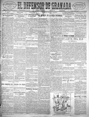 'El Defensor de Granada  : diario político independiente' - Año LI Número 26873 Ed. Mañana - 1930 Abril 23