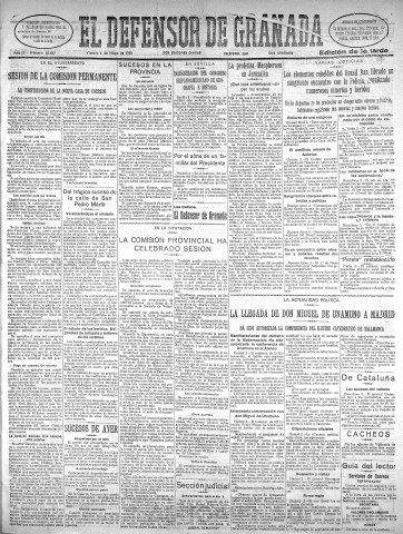 'El Defensor de Granada  : diario político independiente' - Año LI Número 26887 Ed. Tarde - 1930 Mayo 02