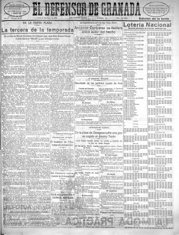 'El Defensor de Granada  : diario político independiente' - Año LI Número 26902 Ed. Tarde - 1930 Mayo 12