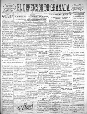 'El Defensor de Granada  : diario político independiente' - Año LI Número 26903 Ed. Mañana - 1930 Mayo 13