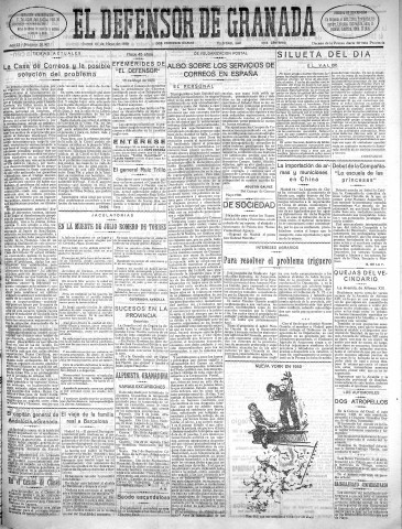 'El Defensor de Granada  : diario político independiente' - Año LI Número 26907 Ed. Mañana - 1930 Mayo 15