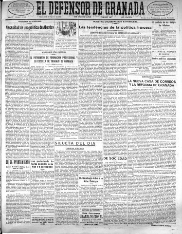 'El Defensor de Granada  : diario político independiente' - Año LI Número 27039 Ed. Mañana - 1930 Agosto 06