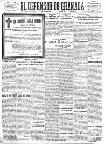 'El Defensor de Granada  : diario político independiente' - Año LI Número 27187 Ed. Mañana - 1930 Noviembre 05