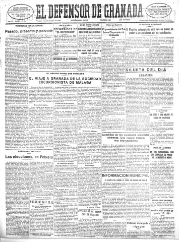 'El Defensor de Granada  : diario político independiente' - Año LI Número 27191 Ed. Mañana - 1930 Noviembre 07