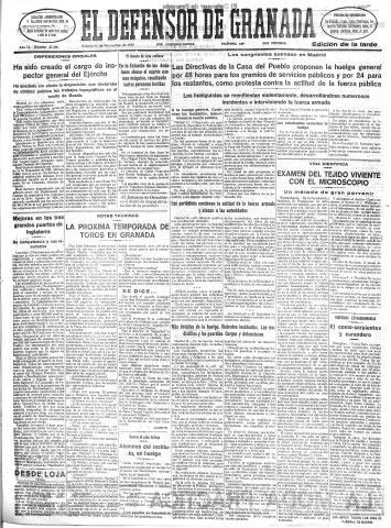 'El Defensor de Granada  : diario político independiente' - Año LI Número 27206 Ed. Tarde - 1930 Noviembre 15