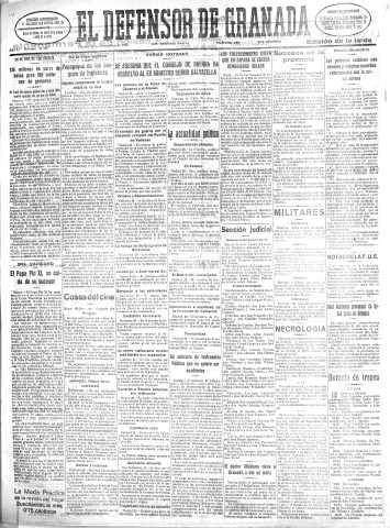 'El Defensor de Granada  : diario político independiente' - Año LI Número 27228 Ed. Tarde - 1930 Noviembre 28
