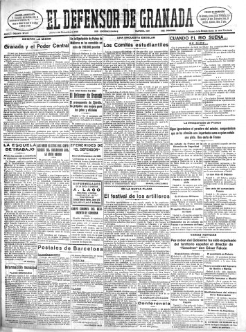 'El Defensor de Granada  : diario político independiente' - Año LI Número 27237 Ed. Mañana - 1930 Diciembre 04