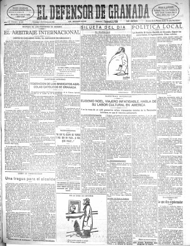 'El Defensor de Granada  : diario político independiente' - Año LII Número 27335 Ed. Mañana - 1931 Febrero 01