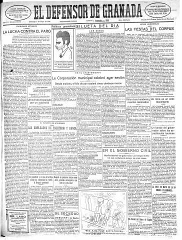 'El Defensor de Granada  : diario político independiente' - Año LII Número 27475 Ed. Mañana - 1931 Mayo 03