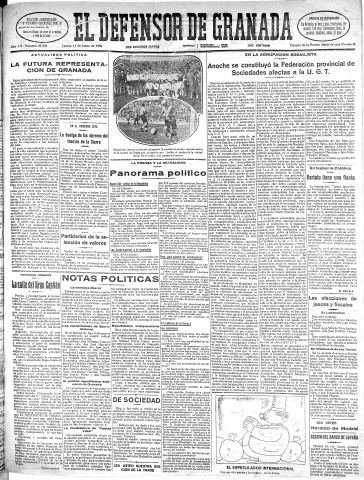 'El Defensor de Granada  : diario político independiente' - Año LII Número 27538 Ed. Mañana - 1931 Junio 11