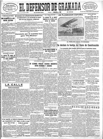 'El Defensor de Granada  : diario político independiente' - Año LII Número 27753 Ed. Mañana - 1931 Octubre 06