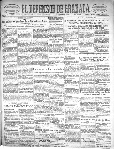 'El Defensor de Granada  : diario político independiente' - Año LIII Número 27950 Ed. Mañana - 1932 Enero 31