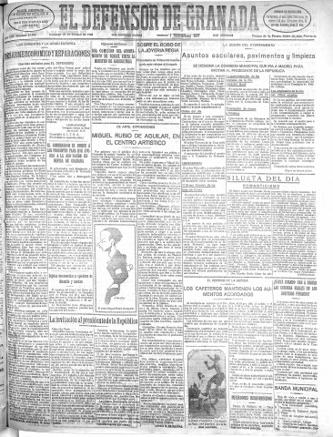 'El Defensor de Granada  : diario político independiente' - Año LIII Número 27998 Ed. Mañana - 1932 Febrero 28