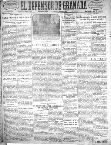'El Defensor de Granada  : diario político independiente' - Año LIII Número 28019 Ed. Tarde - 1932 Marzo 11