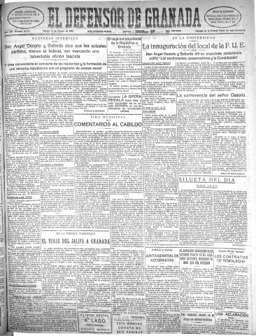 'El Defensor de Granada  : diario político independiente' - Año LIII Número 28024 Ed. Mañana - 1932 Marzo 15