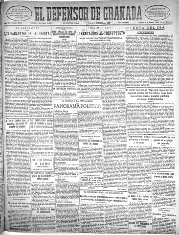 'El Defensor de Granada  : diario político independiente' - Año LIII Número 28032 Ed. Mañana - 1932 Marzo 19