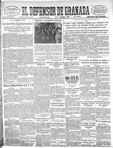 'El Defensor de Granada  : diario político independiente' - Año LIII Número 28047 Ed. Tarde - 1932 Marzo 29