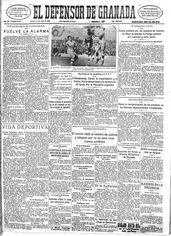 'El Defensor de Granada  : diario político independiente' - Año LIII Número 28089 Ed. Tarde - 1932 Abril 23