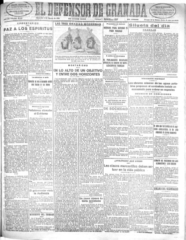 'El Defensor de Granada  : diario político independiente' - Año LIII Número 28223 Ed. Mañana - 1932 Agosto 03