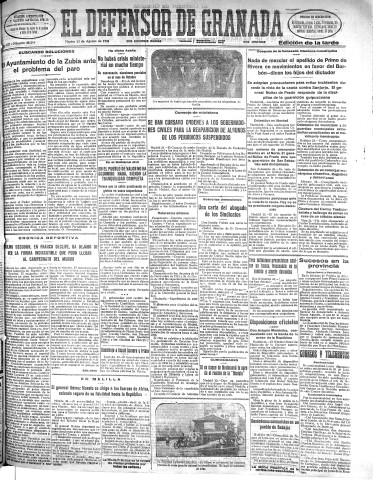 'El Defensor de Granada  : diario político independiente' - Año LIII Número 28240 Ed. Tarde - 1932 Agosto 23