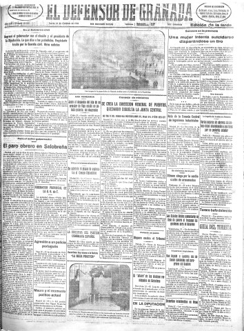 'El Defensor de Granada  : diario político independiente' - Año LIII Número 28332 Ed. Tarde - 1932 Octubre 27