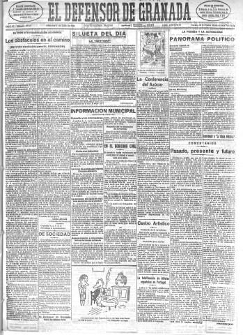 'El Defensor de Granada  : diario político independiente' - Año LIV Número 28747 Ed. Mañana - 1933 Julio 05