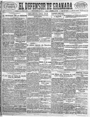 'El Defensor de Granada  : diario político independiente' - Año LV Número 29147 Ed. Mañana - 1934 Febrero 25