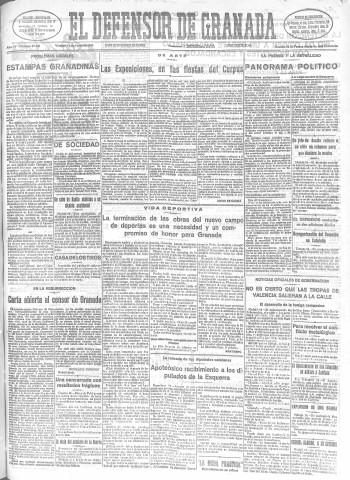 'El Defensor de Granada  : diario político independiente' - Año LV Número 29326 Ed. Mañana - 1934 Junio 15
