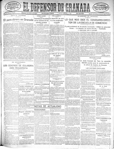 'El Defensor de Granada  : diario político independiente' - Año LV Número 29570 Ed. Mañana - 1934 Noviembre 07