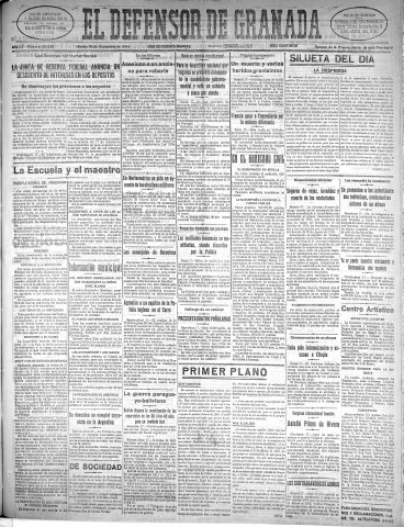 'El Defensor de Granada  : diario político independiente' - Año LV Número 29637 Ed. Mañana - 1934 Diciembre 18