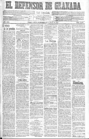 'El Defensor de Granada  : diario político independiente' - Año XXI Número 11790  - 1900 Marzo 28