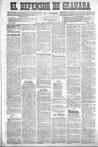 'El Defensor de Granada  : diario político independiente' - Año XXI Número 11878  - 1900 Julio 11