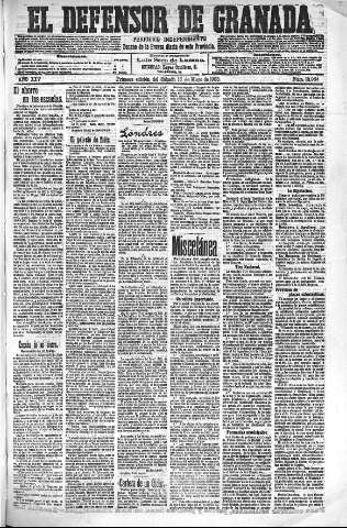 'El Defensor de Granada  : diario político independiente' - Año XXV Número 12964  - 1903 Mayo 16