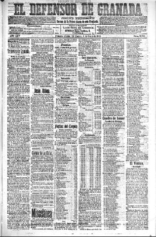 'El Defensor de Granada  : diario político independiente' - Año XXV Número 12713  - 1903 Junio 04