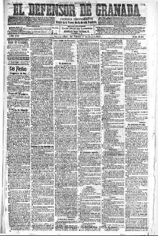 'El Defensor de Granada  : diario político independiente' - Año XXV Número 12991  - 1903 Junio 12