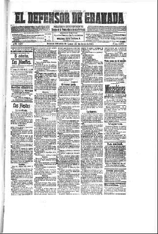 'El Defensor de Granada  : diario político independiente' - Año XXV Número 13001  - 1903 Junio 22