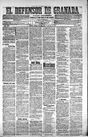 'El Defensor de Granada  : diario político independiente' - Año XXV Número 13017  - 1903 Julio 08