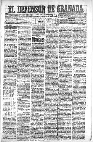 'El Defensor de Granada  : diario político independiente' - Año XXV Número 13018  - 1903 Julio 09