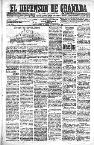 'El Defensor de Granada  : diario político independiente' - Año XXV Número 13076  - 1903 Septiembre 05