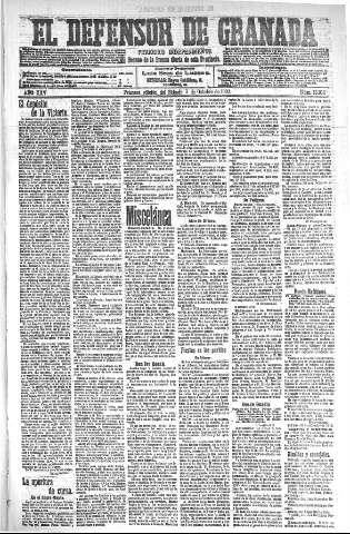 'El Defensor de Granada  : diario político independiente' - Año XXV Número 13104  - 1903 Octubre 03