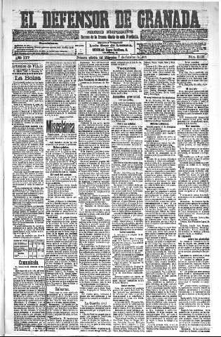 'El Defensor de Granada  : diario político independiente' - Año XXV Número 13108  - 1903 Octubre 07